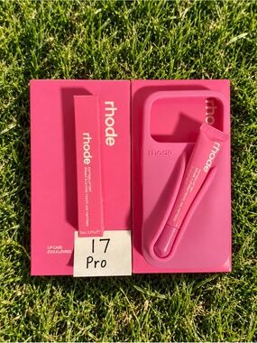 RHODE Pink Lip Case & Matching Lip Tint Bundle for iPhone 17 Pro